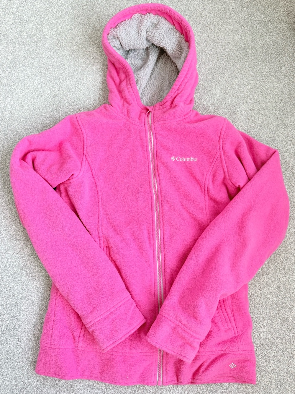 Columbia Pink Fleece Zip Up Hoodie